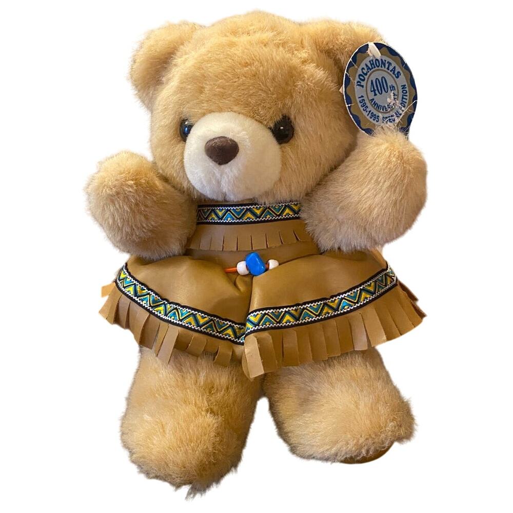Pocahontas Special Ed. 400th Anniversary Plush Stuffed Teddy Bear 12 Inches